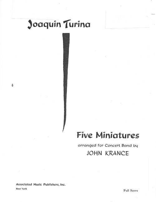 Five Miniatures, for concert band - score