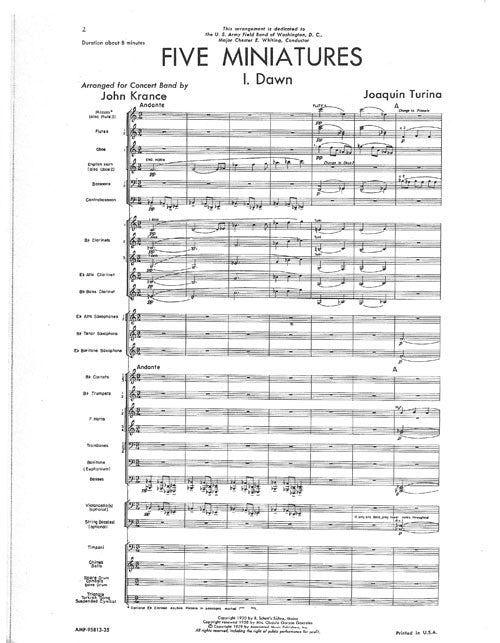 Five Miniatures, for concert band - score