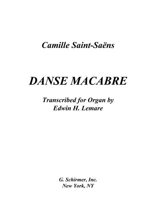 Danse Macabre (for organ solo)