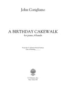 A Birthday Cakewalk