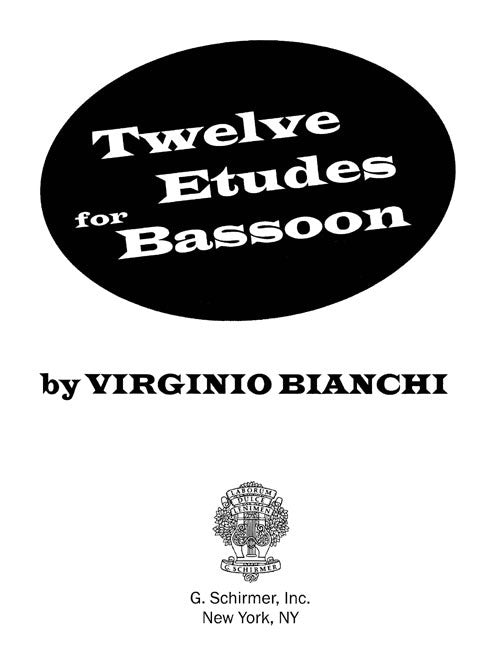 Twelve Etudes for Bassoon