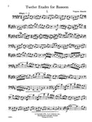 Twelve Etudes for Bassoon - Digital (Not Printable)