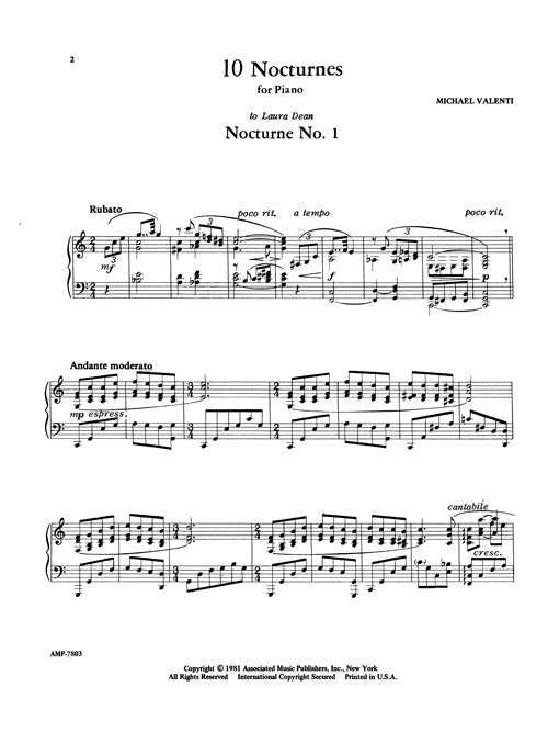 Ten Nocturnes for Piano