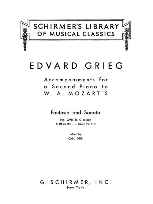 Accompaniments for a Second Piano to Mozart's Fantasia and Sonata (K. 475 and 457)