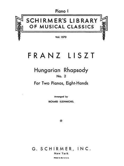 Hungarian Rhapsody No. 2 for 2 pianos, 8 hands