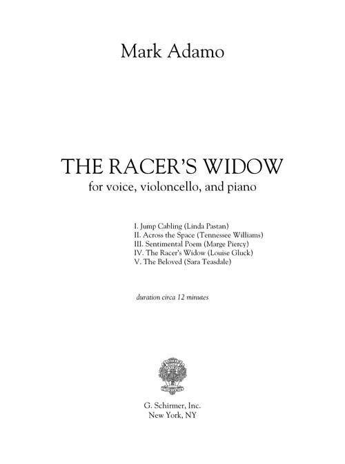 The Racer's Widow - Digital (Not Printable)