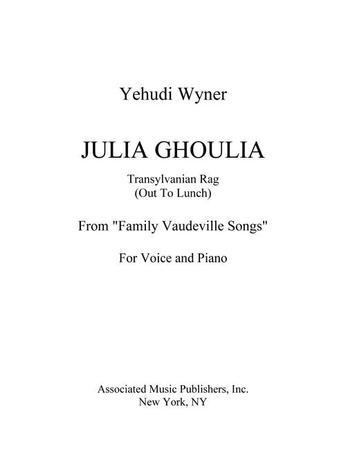 Julia Ghoulia Transylvania Rag (Out to Lunch) (from "Family Vaudeville Songs")