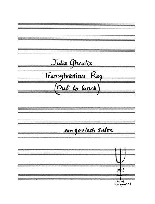 Julia Ghoulia Transylvania Rag (Out to Lunch) (from "Family Vaudeville Songs")