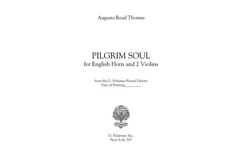 Pilgrim Soul, for 2 violins and English Horn - Digital