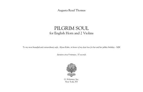 Pilgrim Soul, for 2 violins and English Horn - Digital