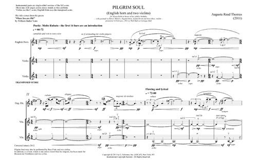 Pilgrim Soul, for 2 violins and English Horn
