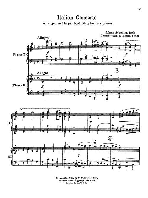 Italian Concerto, BWV 971 (arr.)