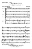 Hope for Tomorrow (SATB)