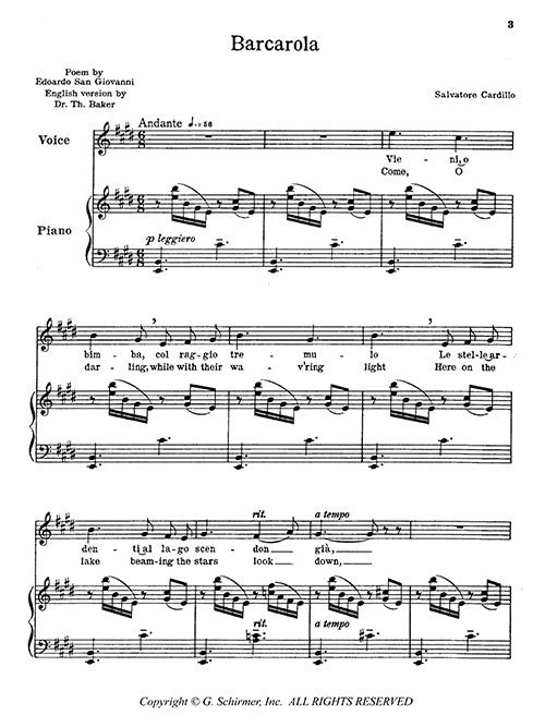 Two Neapolitan Songs, 1. Barcarole
