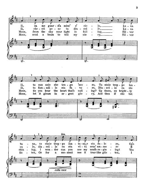 Two Neapolitan Songs, 2. Oi Luna