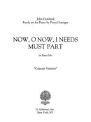 Now, O Now, I needs must part ('concert' version)