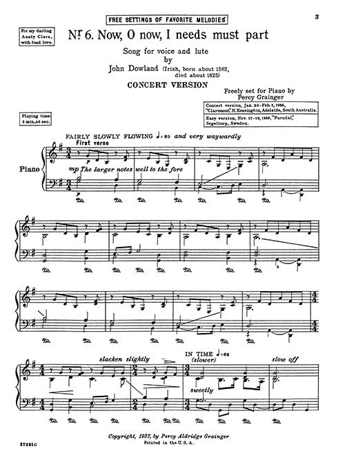 Now, O Now, I needs must part ('concert' version)
