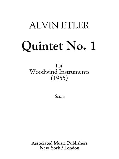 Quintet No. 1 for Woodwinds