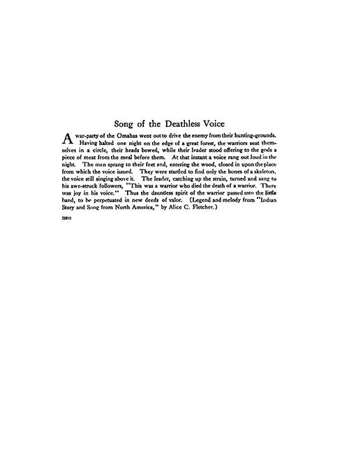 Song of the Deathless Voice