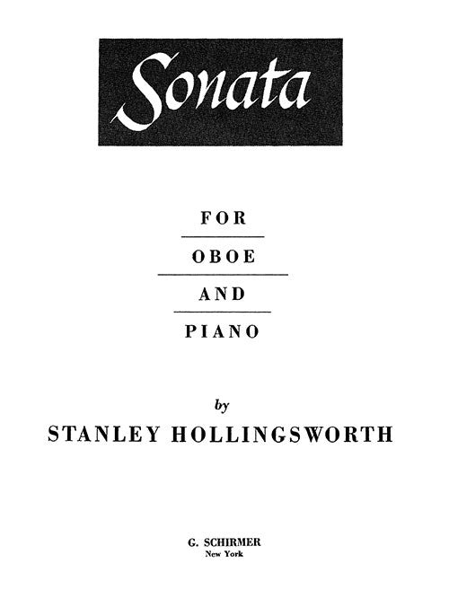 Oboe Sonata, Op. 2