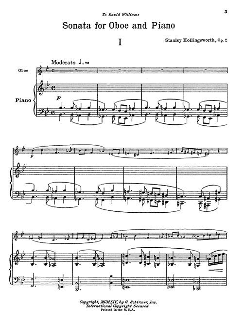 Oboe Sonata, Op. 2