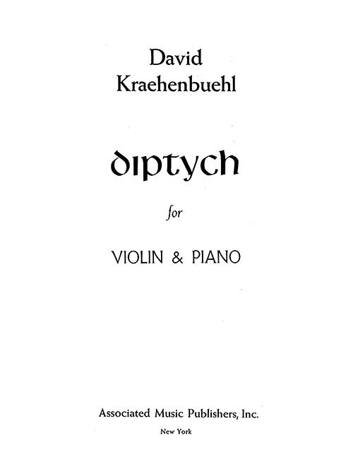 Diptych for Violin and Piano