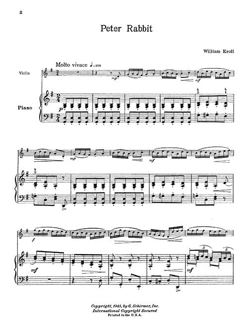 Peter Rabbit Intruments Peter Rabbit, for piano and violin