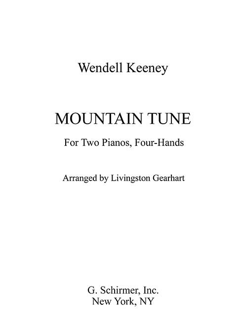 Mountain Tune, for two pianos