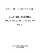 Quatre Poemes (Four Poems), Op. 5 - extra vocal score
