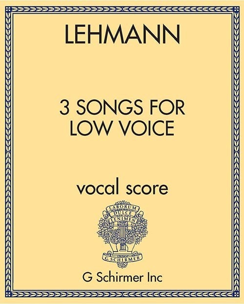 3 Songs for Low Voice