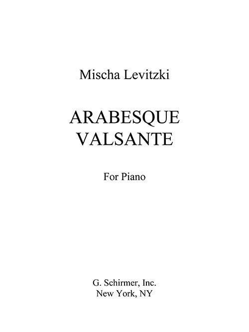 Arabesque valsante, Op. 6