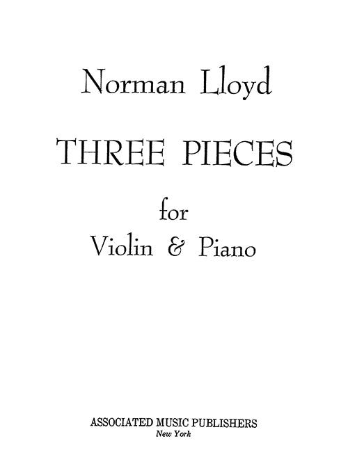 Three Pieces for Violin and Piano