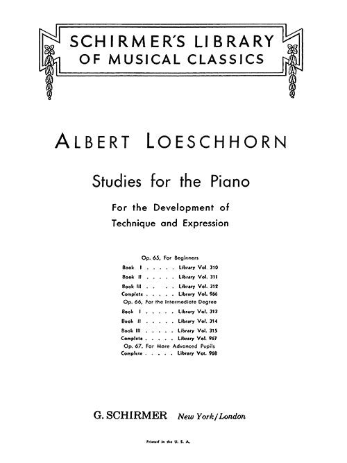 Studies for the Piano for Intermediate Pupils