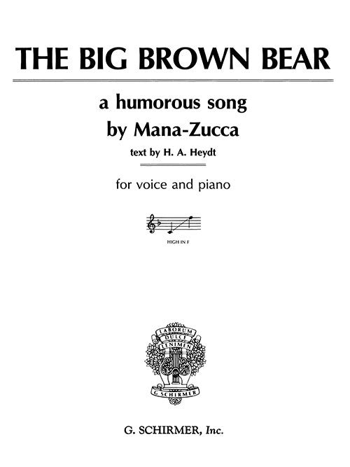 The Big Brown Bear (high in F)