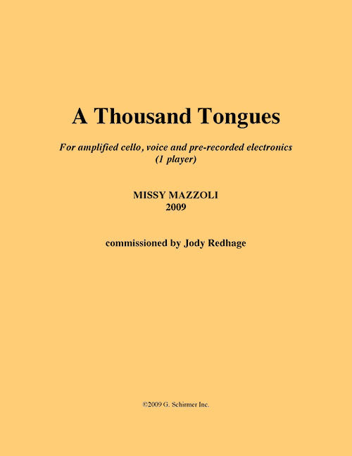 A Thousand Tongues (cello version)