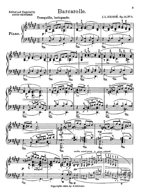 Barcarolle, Op. 13 No. 3