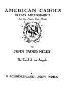 Carol of the Angels for piano 4-hands