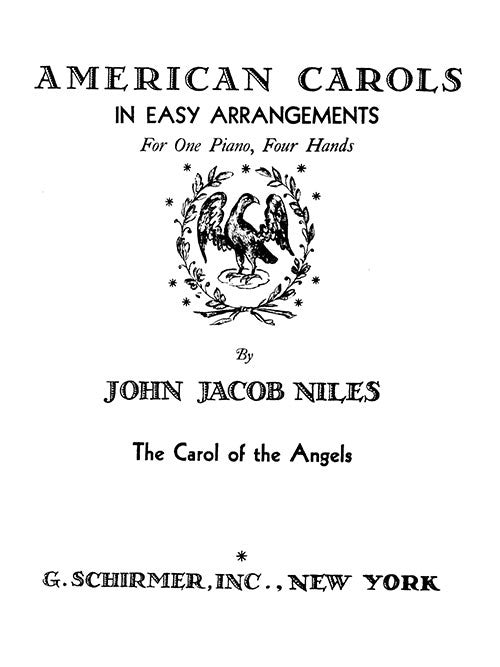 Carol of the Angels for piano 4-hands