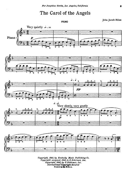 Carol of the Angels for piano 4-hands