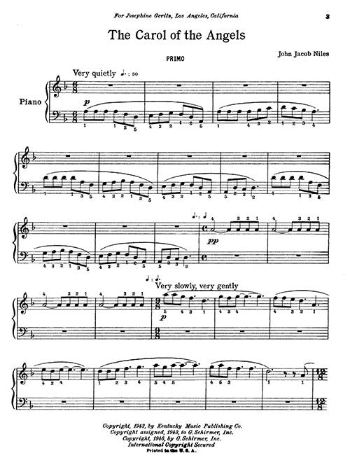 Carol of the Angels for piano 4-hands