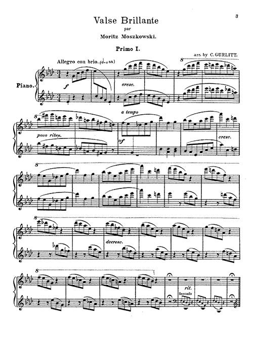 Valse Brillante, for 2 pianos
