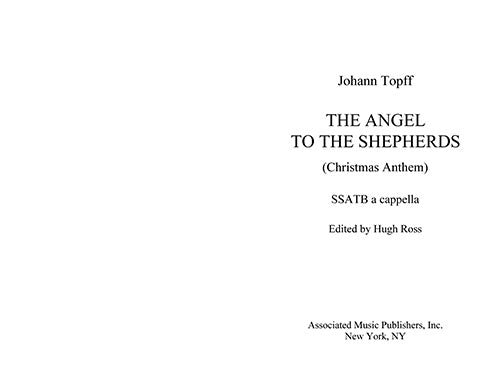 The Angel to the Shepherd