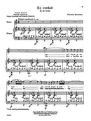 Es Verdad (It is True) - from Two Songs for Medium Voice and Piano