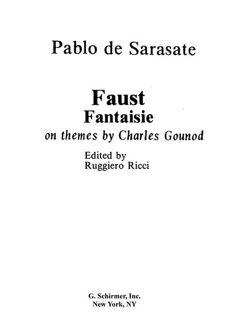 Faust Fantaisie (on themes by Charles Gounod)