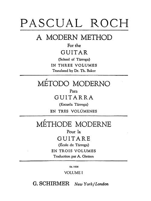 A Modern Method for the Guitar - Volume 1