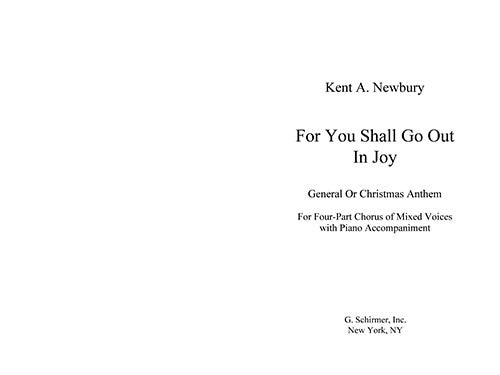 For You Shall Go Out in Joy