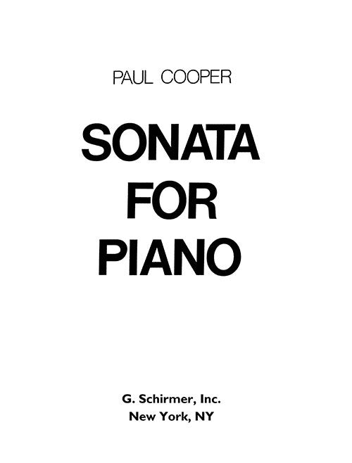 Sonata for Piano