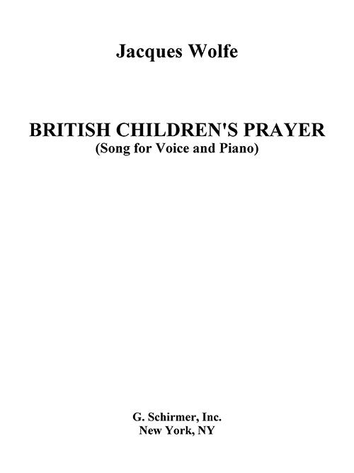 British Children's Prayer