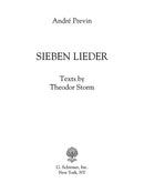 Sieben Lieder