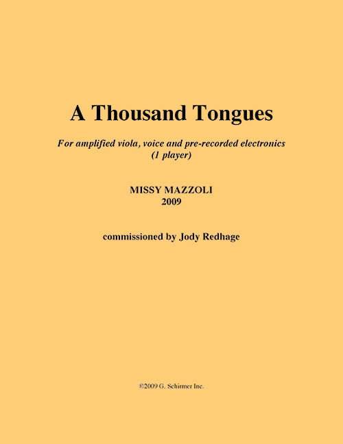 A Thousand Tongues (viola version)